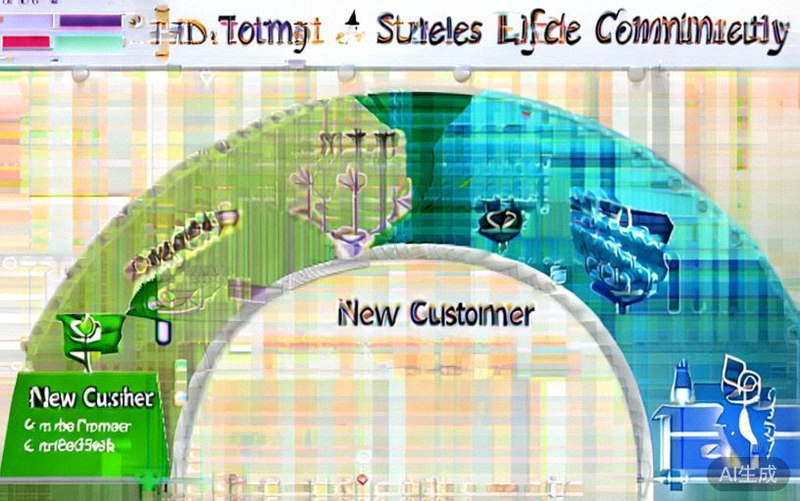 客户生命周期沟通模型可视化图表，展示从新客期、成长期到成熟期的不同沟通策略与目标