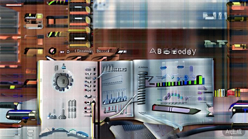 一本打开的数据策略手册，展示仪表盘、A/B测试、用户行为漏斗等分析工具